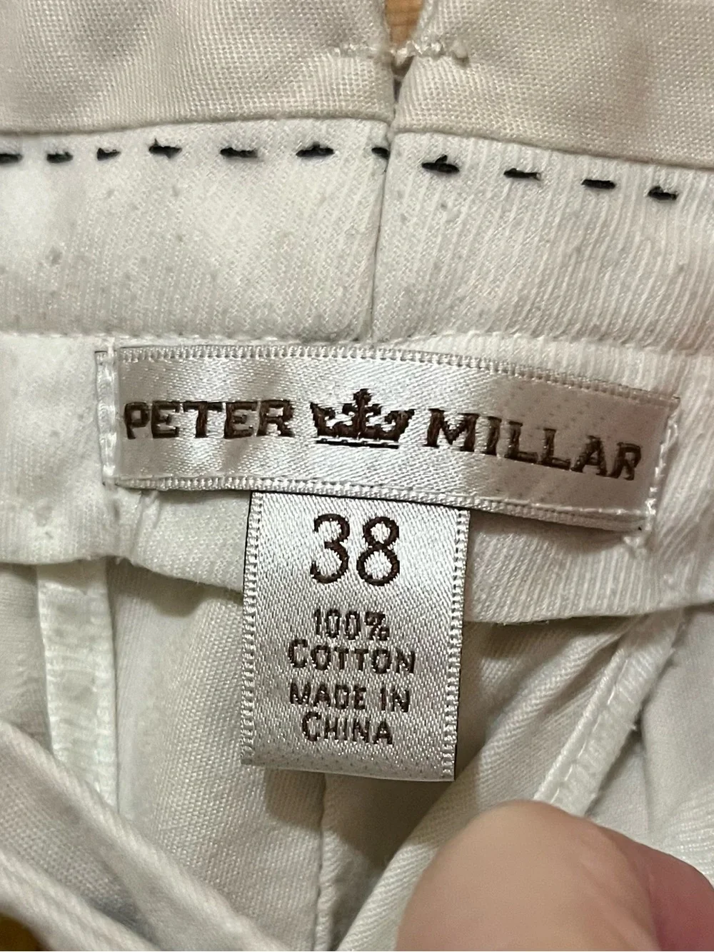 Peter Millar White 100% Cotton Men's Shorts Size 38
